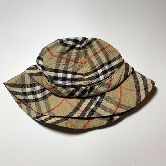 Vintage Burberry Classic Nova Check Bucket Hat Womens
